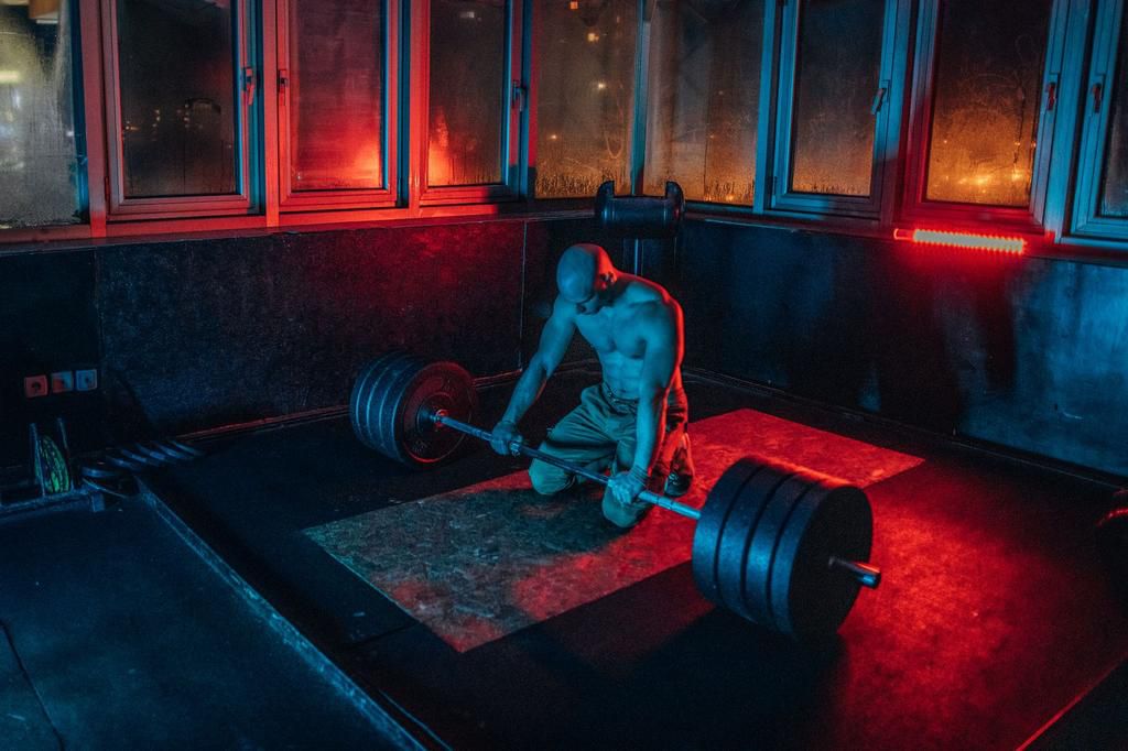 Bodybuilder at the gym