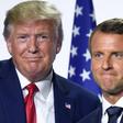French President Emmanuel Macron and his US counterpart Donald Trump pose for pictures after meeting during the Group of Seven summit in Biarritz, France