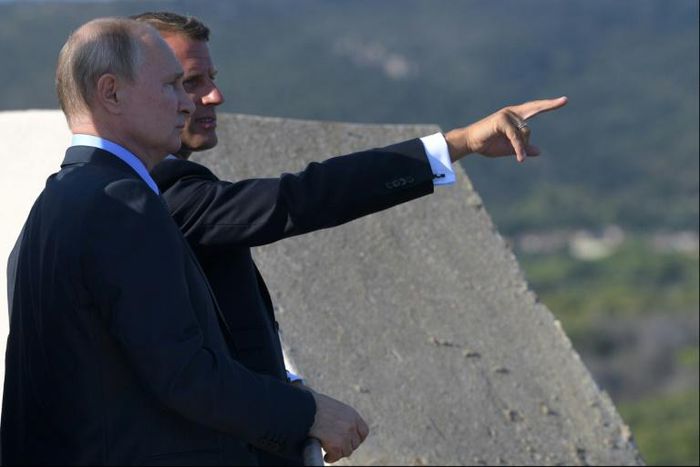 Emmanuel Macron hosted Vladimir Putin at his summer residence in southern France in August for talks ahead of the G7 summit