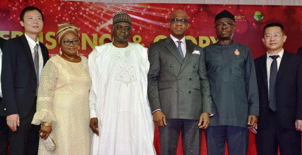 From Left, General Manager of Chine Africa Investment Free Trade Zone, Mr Huang Hui; former Deputy Governor of Ogun State, Mrs Salimot Badru;  Chairman of House Committee on Foreign Affairs, Alhaji Yusuf Buba; Gov. Dapo Abiodun of Ogun State; Minister ...