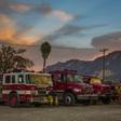 Firefighters battling the Maria Fire near Los Angeles, California