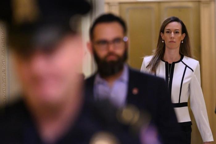 Jennifer Williams, an aide to US Vice President Mike Pence, arrives in Congress to testify in the impeachment inquiry against President Donald Trump