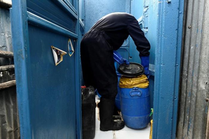 An expanding fleet of eco-friendly lavatories in the Nairobi slum of Mukuru is helping cut down on people throwing their waste out of the window in a bag