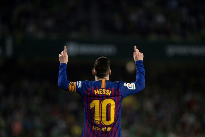 Lionel Messi celebrated the goal against Betis that is a candidate for the year's best