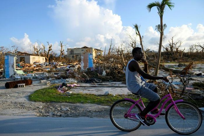 A tropical storm warning was issued for the northern Bahamas, ravaged by Hurricane Dorian