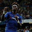 Chelsea's English striker Tammy Abraham celebrates scoring their second goal during the English Premier League football match between Chelsea and Sheffield United at Stamford Bridge in London on August 31, 2019.
