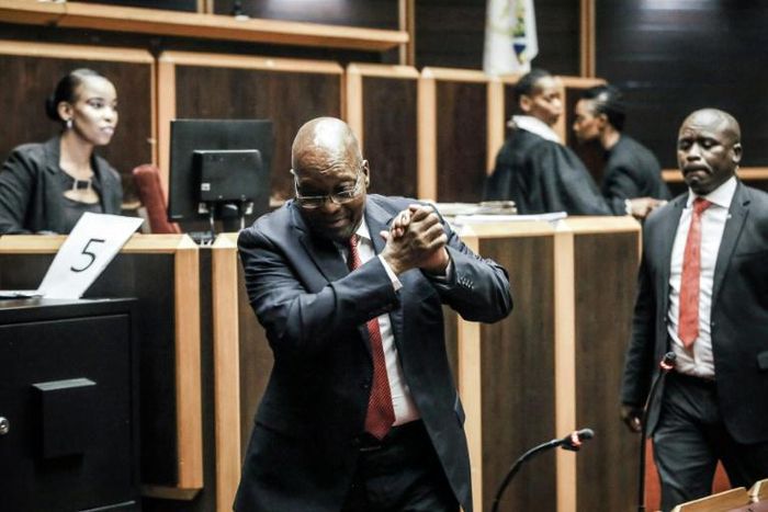 Former South African president Jacob Zuma, pictured Friday at the High Court