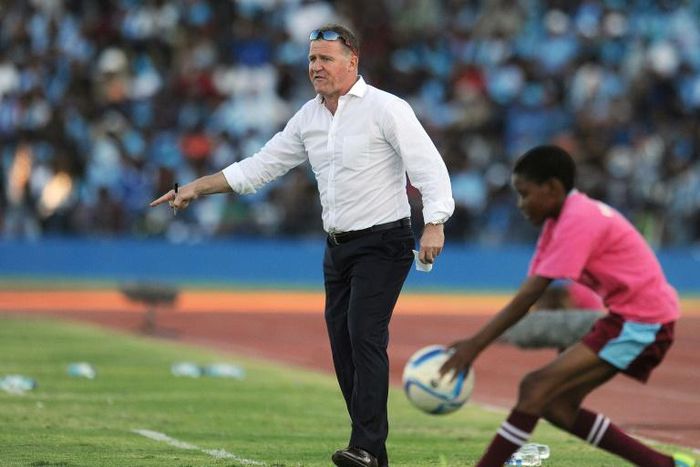 A file photo of Peter Butler coaching Botswana in an Africa Cup of Nations qualifier agianst Uganda