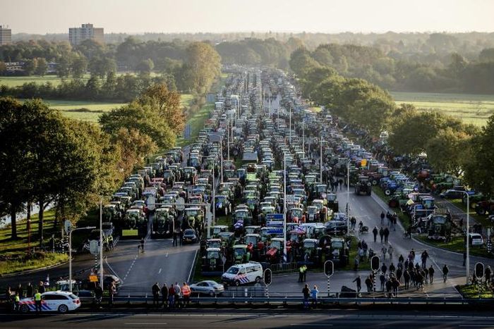 The Dutch farmers' action caused widespread disruption to road users
