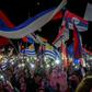 Ruling Broad Front supporters rally in Montevideo ahead of Sunday's vote where presidential candidate Daniel Martinez is expected to come top, but not claim an outright victory