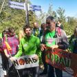Austrian environmentalist candidate Lukas Hammer (2nd L) has dismissed the idea of a highway under a national park as a 'solution of the past'