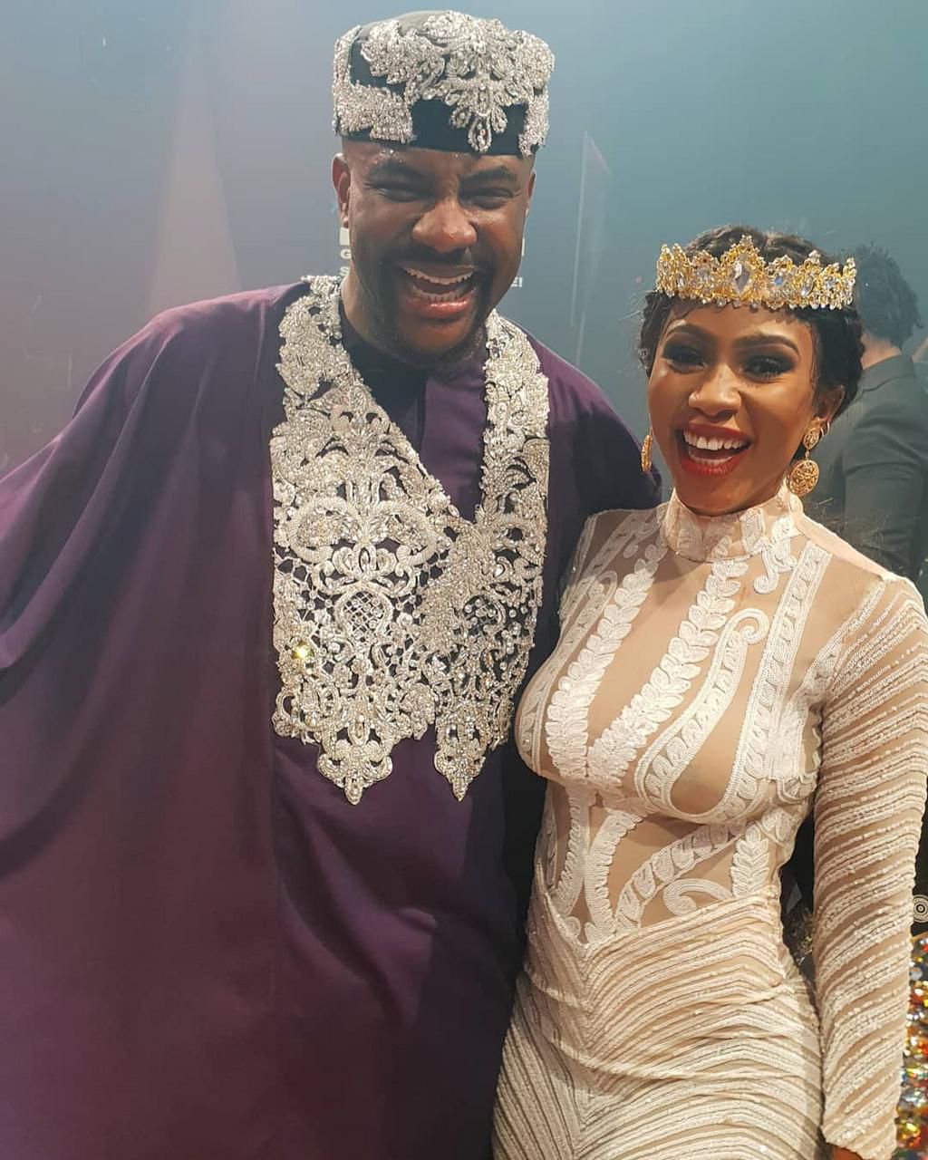 The ad breaks are usually the time where we get to see the DJs show us what they have in on their playlist and lit up the atmosphere. [Instagram/Ebuka]