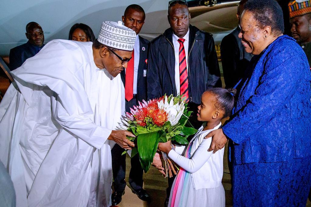 President Muhammadu Buhari arrives South Africa for State Visit, Bi-National Commission meeting [Twitter/@NGRPresident]