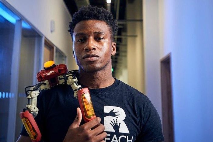 Silas Adekunle and Robot