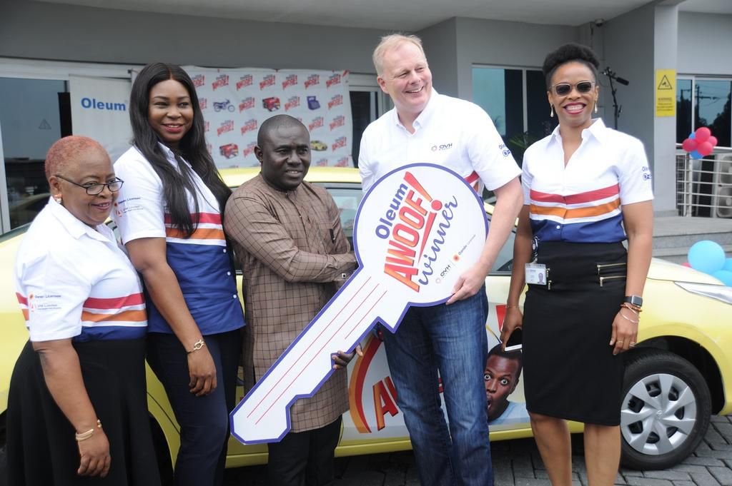 OVH Energy concludes ‘Oando Oleum Awoof Promo’ in style, hands over grand prize of brand new Toyota Yaris!