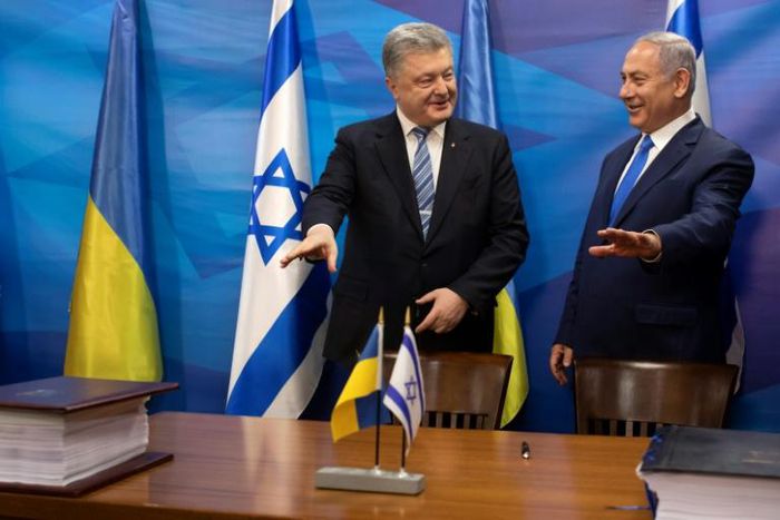 Netanyahu hosted Zelensky's predecessor Petro Poroshenko in Jerusalem in January