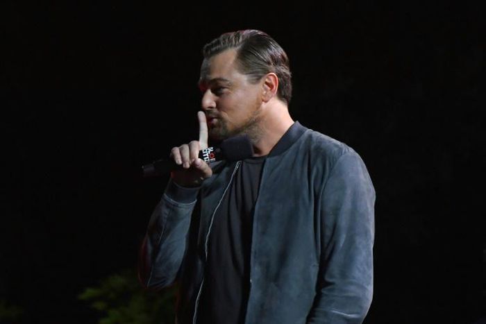 American actor Leonardo DiCaprio, seen at an event in New York on September 28, 2019, has denied allegations from Brazilian President Jair Bolsonaro that he funded a group linked to fires in the Amazon