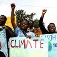 Young people took part in a march against climate change