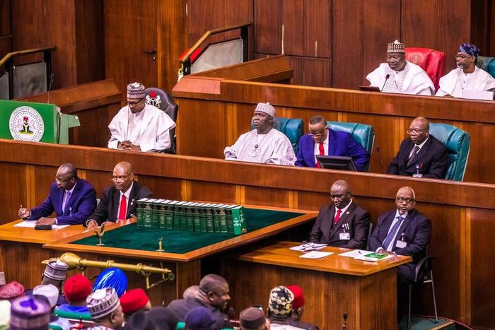 President Muhammadu Buhari during the 2020 Budget presentation to the joint session of the National Assembly [Twitter/@HouseNGR]