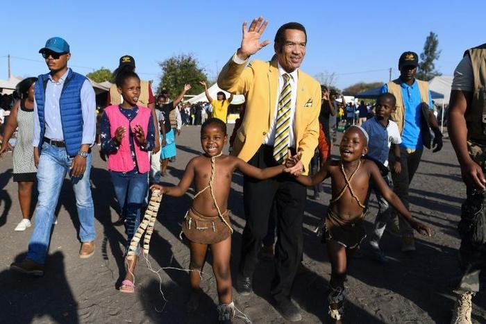 Botswana former president Ian Khama on Sunday threw his weight behind the opposition