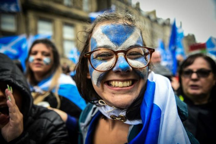 The march set off from Holyrood Park and marched up the Royal Mile in the heart of the Scottish capital
