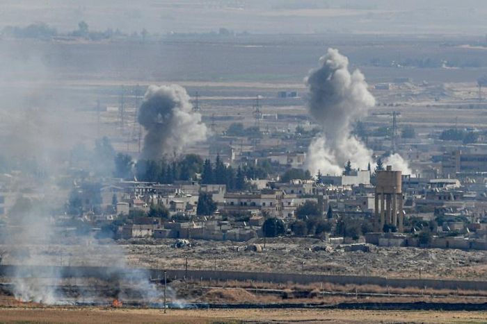 The ethnically divided Kurdish-held border town of Ras al-Ain is one of the key targets of Turkey's nearly week-old invasion and has ome under heavy bombardment