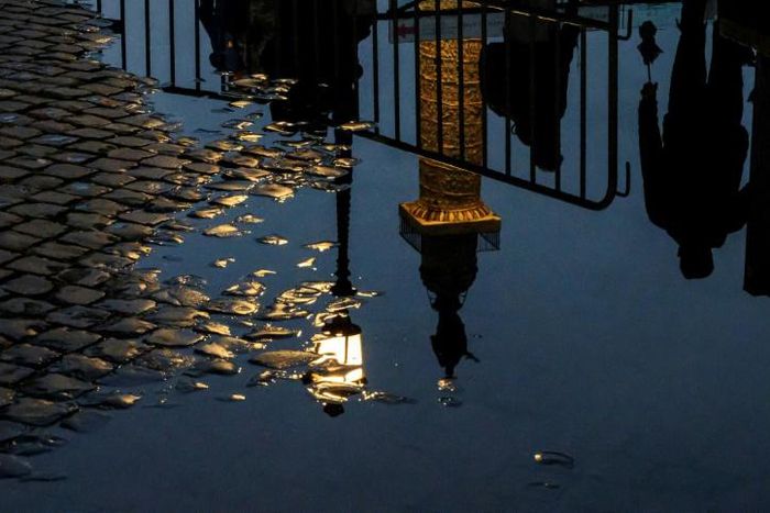 Much of Italy was hit heavy rains on Tuesday