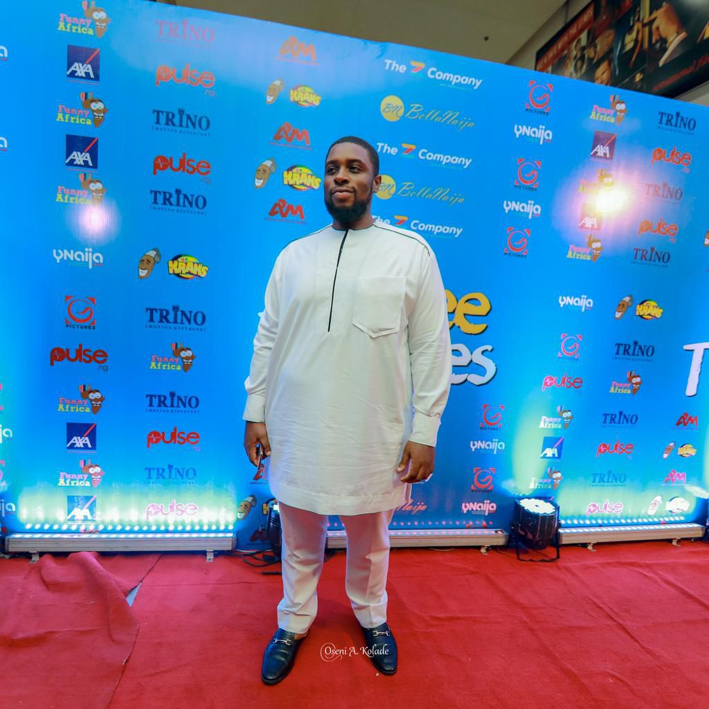 Frank Donga, Lasisi Elenu, Ayoola Ayolola, Enado Odigie, Omotunde Adebowale and more spotted at the "Three Thieves" movie premiere