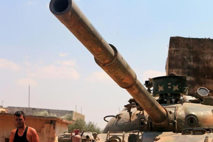 Syrian government forces have been gathering for a push on the key northwestern town of Khan Sheikun for days as they press their Russian-backed offensive against jihadists and allied rebels in their Idlib bastion