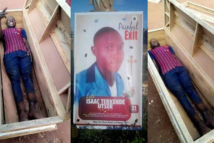 Adventurous young man dies a day after lying in a coffin to take pictures