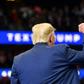 US President Donald Trump is seen speaking at a rally in Dallas, Texas, on October 17, 2019, during one of his most difficult weeks in office