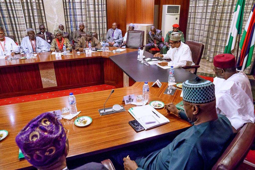 President Muhammadu Buhari meets members of Police Service Commission, receives 2018 Annual Report [NGRPresident]