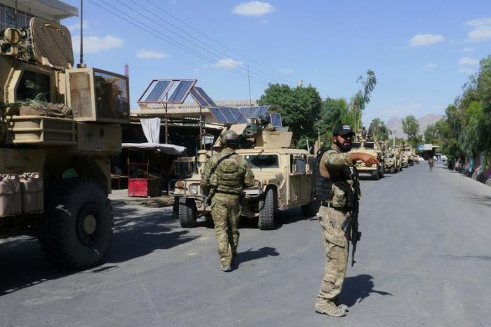 The fighting began when insurgents briefly seized an Afghan army recruitment centre in Farah, a city seen in this file photo from May 2018