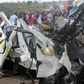 Wreckage of a vehicle involved in a past accident along the Mai Mahiu- Narok