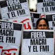 People protest in Buenos Aires in August 2019 against President Mauricio Macri's economic policies