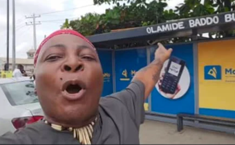 Charly Boy visits bus stop formerly named after himself, now Olamide