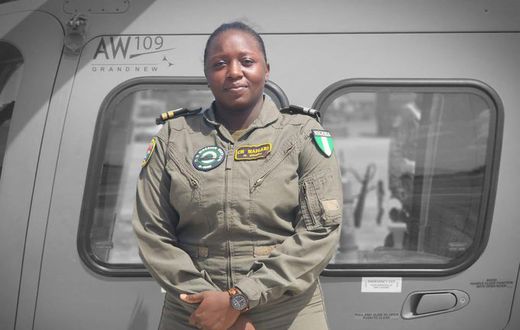 Lt. Changfe Maigari, the first female pilot in the Nigerian Navy.