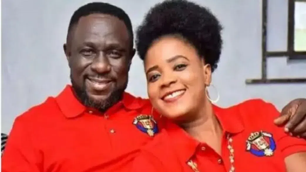 Nollywood actor Lekan Olatunji and his late wife.