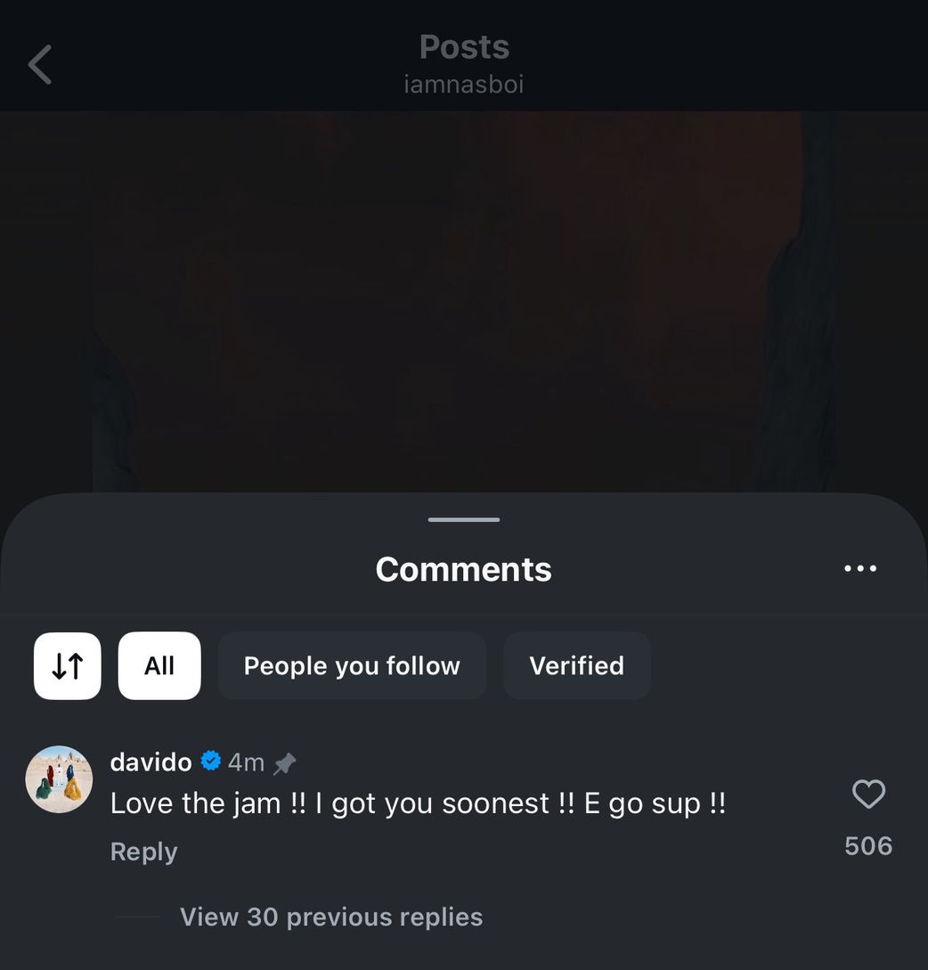 Davido says he loves Nasboi's new song, promises to collaborate with him