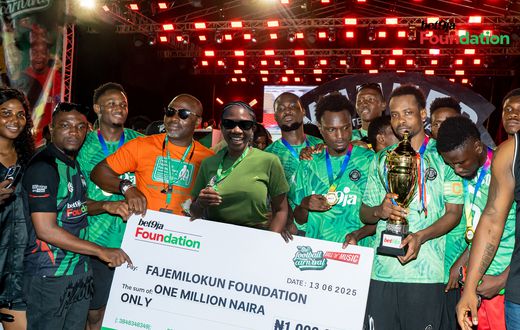 Bet9ja Foundation scores gig for charity at Bet9ja Football Carnival with ₦2m in charity donation