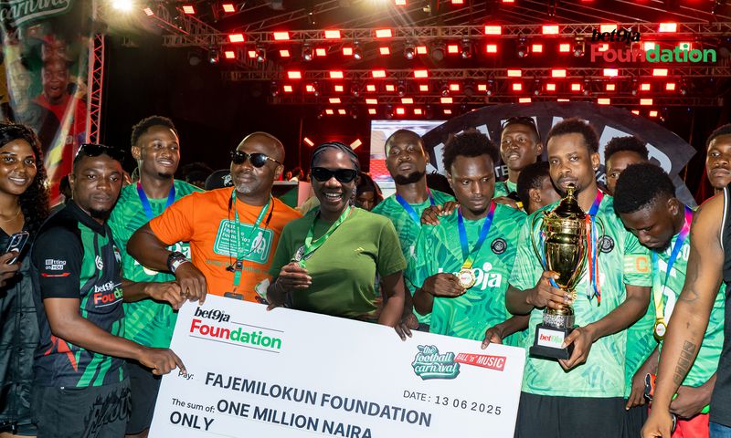 Entertainment news Celebrity gossip Movie and TV show updates Latest celebrity news Trending entertainment stories Bet9ja Foundation scores gig for charity at Bet9ja Football Carnival with ₦2m in charity donation