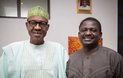 Muhammadu Buhari and Femi Adesina