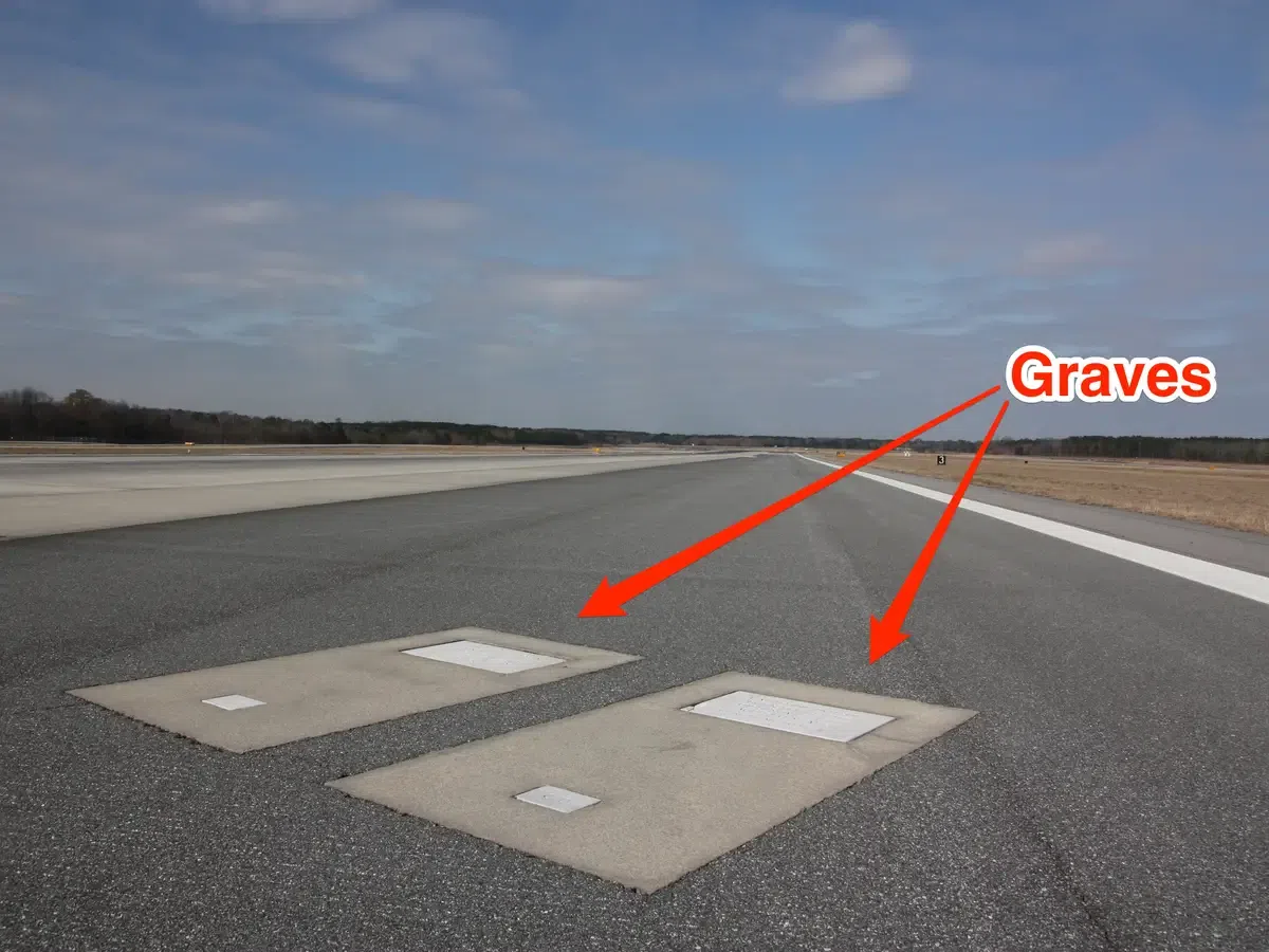 This popular airport has graves in its runway and here's why
