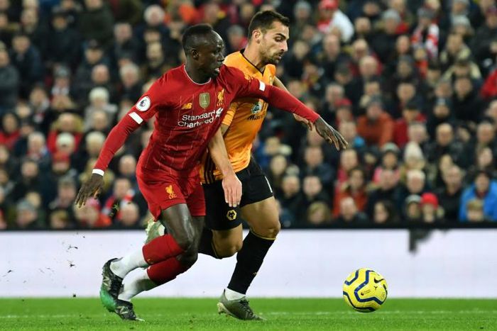 African Player of the Year favourite Sadio Mane in Premier League action for Liverpool against Wolves last weekend
