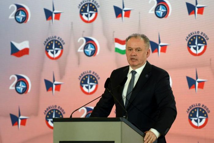 Slovakian former president Andrej Kiska (pictured March 2019) has been charged with tax fraud stemming from his successful 2014 presidential run, when he allegedly misused funds from one of his companies