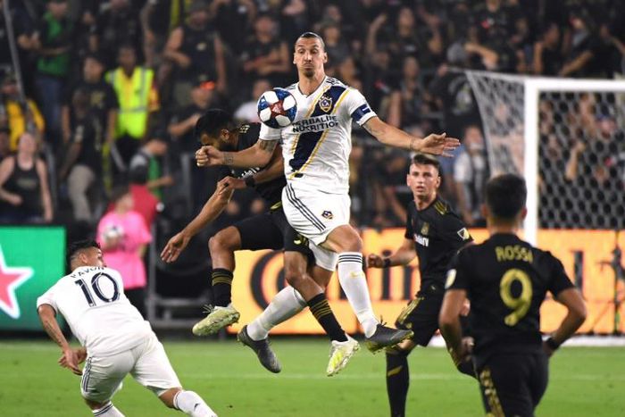 Swedish star Zlatan Ibrahimovic (c) has not played since leaving Los Angeles Galaxy mid-November.