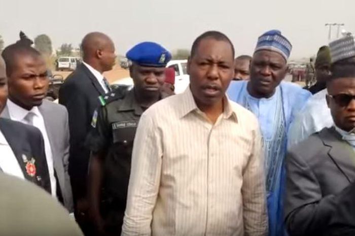 Babagana Zulum, Borno State Governor angry at soldiers (Youtube/TheCable)