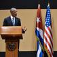 Former US President Barack Obama at a joint press conference in Havana with then Cuban president Raul Castro in March 2016, during a historic thaw between the two nations that has since been reversed by Obama's successor Presdient Donald Trump