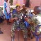 Brig.-Gen. Greg Omorogbe being attended to by an Army medical corps personnel during the 4 Brigade free medical outreach in Uhiele community near Ekpoma, in Edo. (NAN)