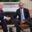 The White House transition from Barack Obama to Donald Trump (the pair are seen here after Trump's election in November 2016) has been one of the most stark in US history